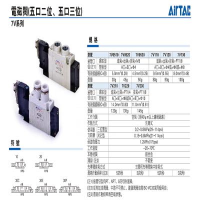 亚德客电磁阀 7V系列电磁阀7V11006B050