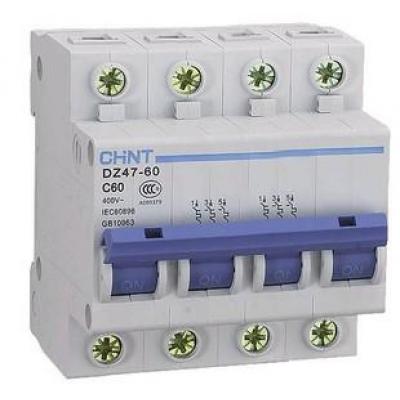 CHINT/正泰电器 DZ47-60 4P C60 微型断路器 3只/盒，45只/箱