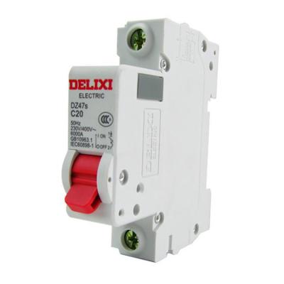 DELIXI/德力西电气 DZ47sZ 1P 6kA Ii（C） 20A DC250V  小型直流断路器 180只/箱